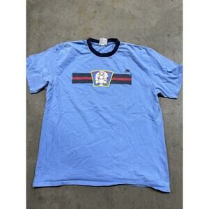 Vintage 80s Nike‎ Team Ringer Blue Old Yankee mens Size XL